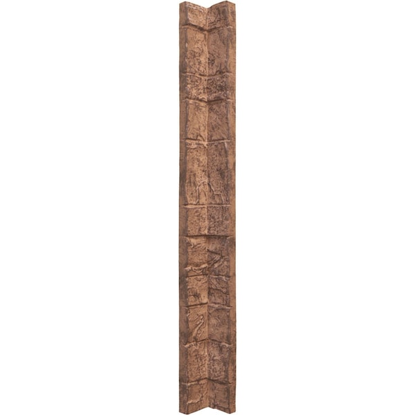 Ekena Millwork 3"W x 3"D x 48"H Universal Inside Corner for StoneWall Faux Stone Siding Panels, Sedona PNUIC03X48SE - main